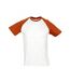 SOLS Mens Funky Contrast Short Sleeve T-Shirt (White/Orange) - UTPC300