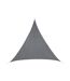 Voile d'ombrage triangulaire Curacao - 3 x 3 x 3 m - Gris