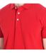 Short sleeve polo shirt with lapel collar RED man