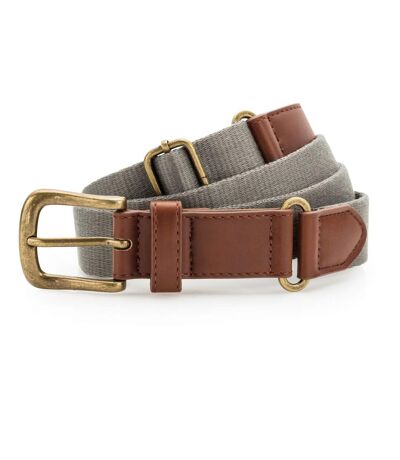 Asquith & Fox Mens Faux Leather And Canvas Belt (Slate) - UTRW6144