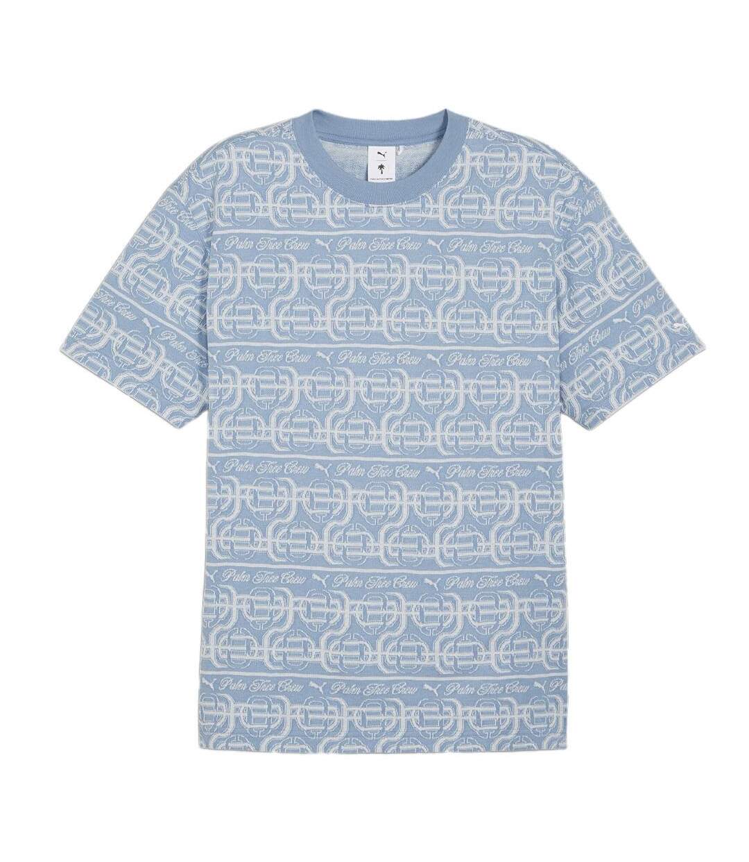 T-shirt bleu homme puma x ptc striped-1