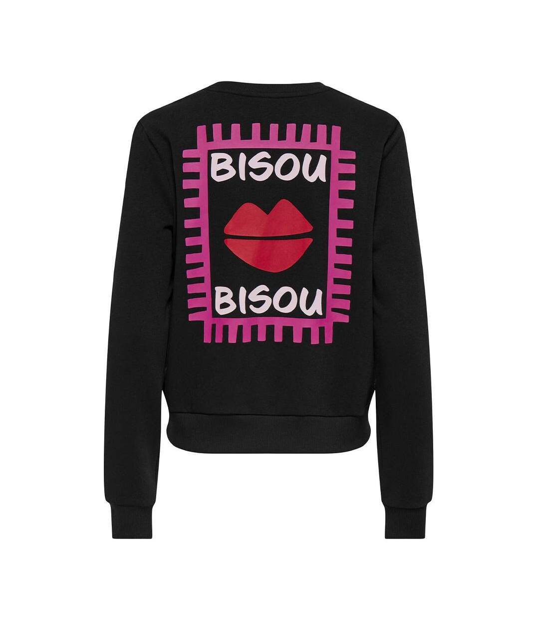 Sweat noir/rouge femme only rubi-2