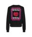 Sweat noir/rouge femme only rubi-2