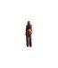 Womens/ladies Velour Wide Leg Trousers Brown Nike-1