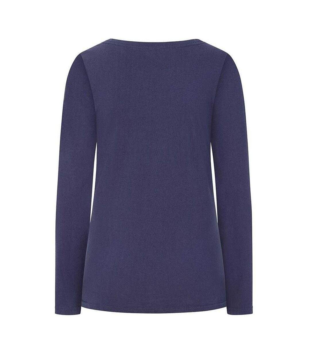 Womens/ladies Plain Breton Top Twilight Lazy Jacks-2