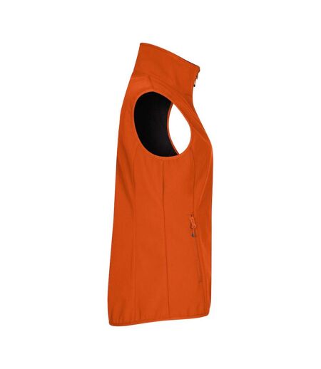 Womens/ladies Classic Softshell Body Warmer Blood Orange Clique