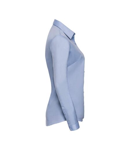 Chemisier Manches Longues Femme Bleu Clair Russell Collection
