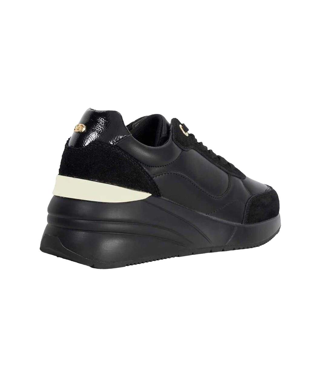 Baskets Elatie Hidden Femme Noir Dune London-2