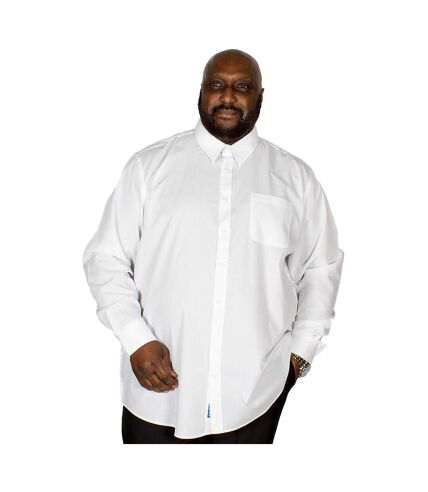 Duke Mens Aiden Kingsize Long Sleeve Classic Regular Shirt (White)