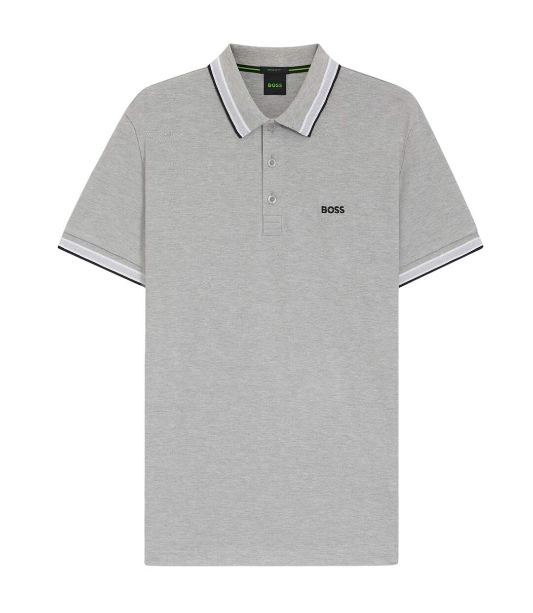 Mens Paddy Euro Polo Shirt Silver Boss-2