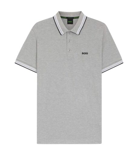 Mens Paddy Euro Polo Shirt Silver Boss