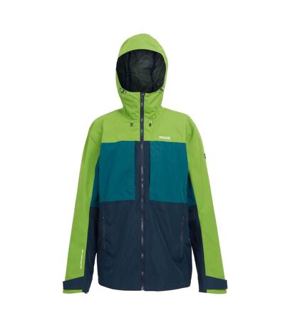 Veste imperméable maland homme vert piquant / bleu marocain Regatta Regatta