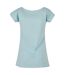 T-shirt Femme Bleu Mer Build Your Brand-2