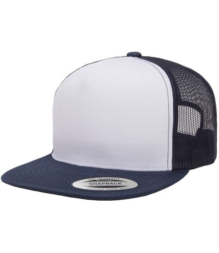 Casquette Trucker Classic Blanc Bleu Marine Yupoong