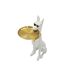 Vide-Poche Statue Chien Origami 74cm Blanc-5