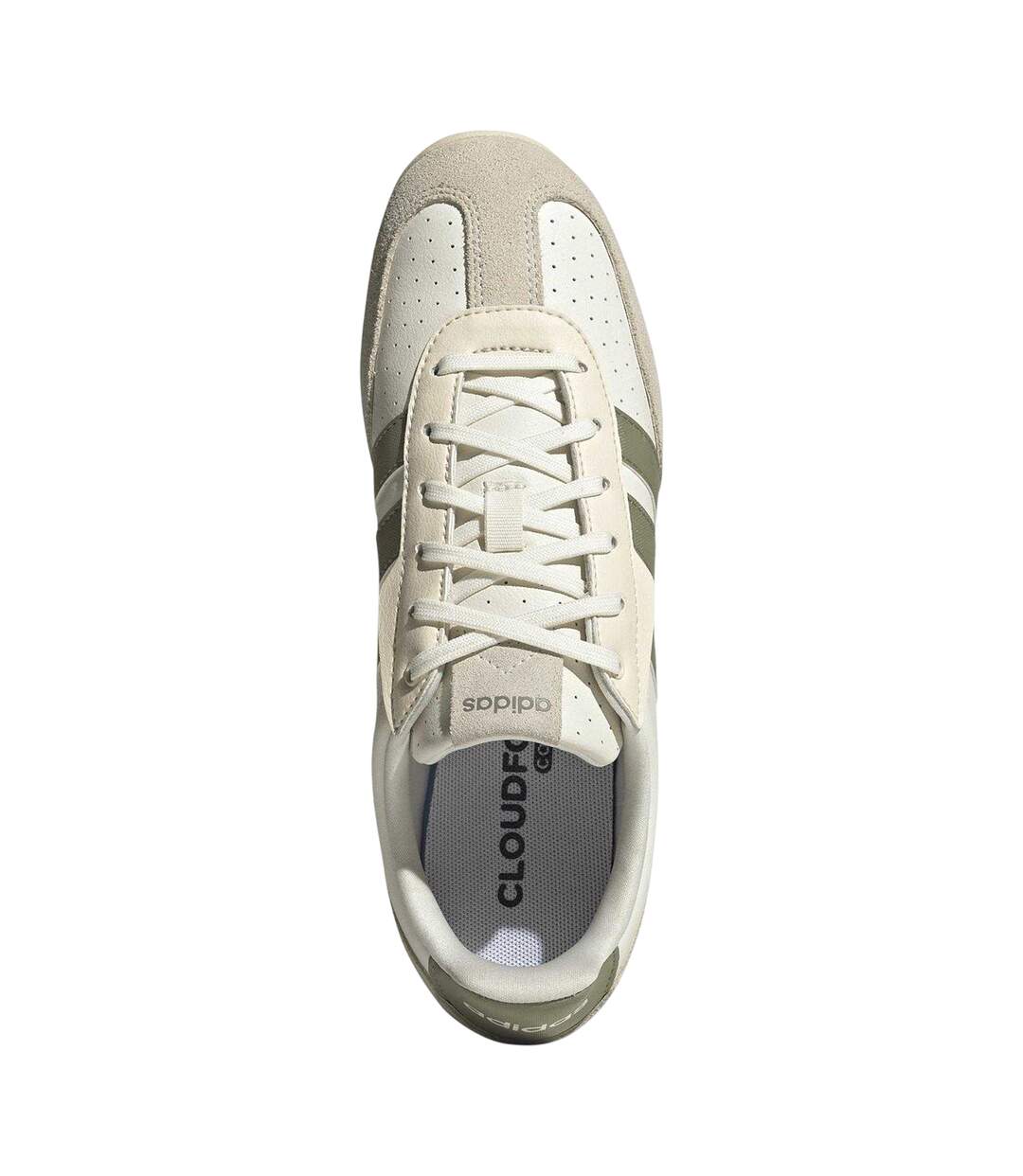 Womens/ladies Barreda Low Trainers Off White Green Adidas-4