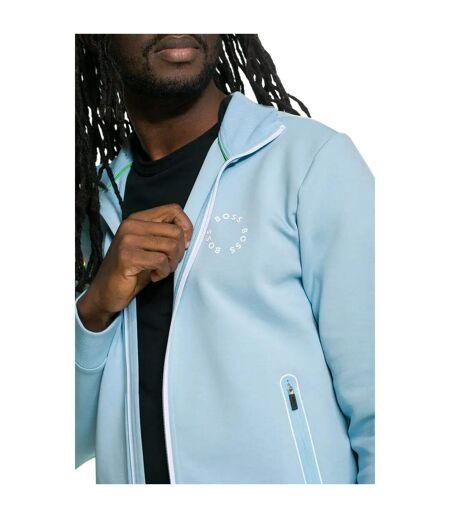 Mens Skaz Logo Regular Sweatshirt Pastel Blue Boss