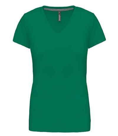 T-shirt manches courtes col V - K381 - vert kelly - femme