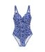 Womens/ladies sakari abstract tummy control one piece swimsuit brightest blue Regatta-1