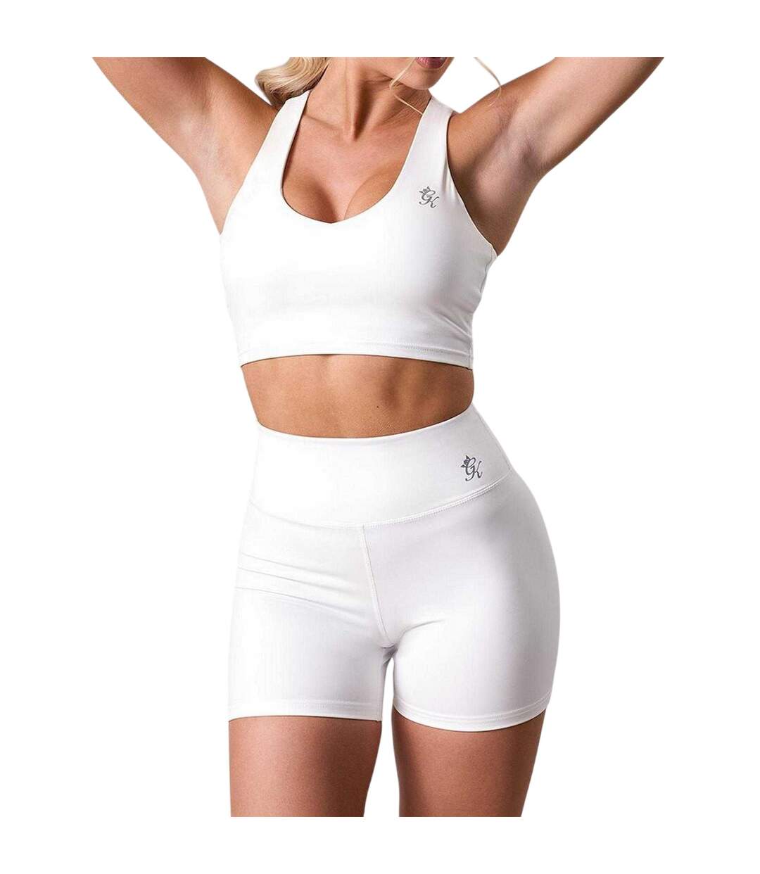 Womens/ladies 365 Sports Bra White Gym King-3