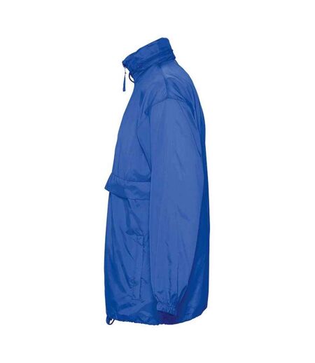 Unisex adult surf windbreaker royal blue SOLS