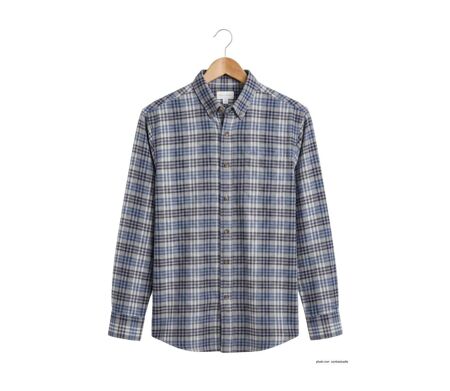 Chemise à carreaux Homme en Flanelle de Coton CH2003A Bleu/Gris (Challenger)