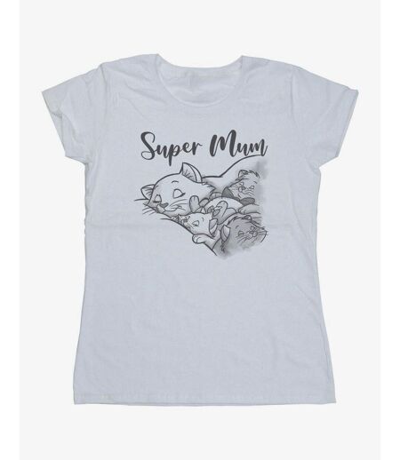 Disney - T-shirt THE ARISTOCATS MARIE SUPER MUM - Femme (Blanc) - UTBI16389