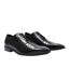 Mens Croc Full Grain Leather Oxford Shoes Black Giorgio-1