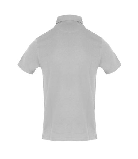 Mens Collared Short-sleeved Polo Shirt Grey Aquascutum