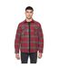 Mens willington checked overshirt red Duck and Cover