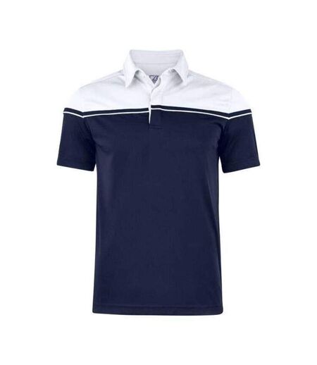 Polo Motif/style Blocs De Couleurs Seabeck Homme Bleu Marine Foncé Blanc Cutter & Buck