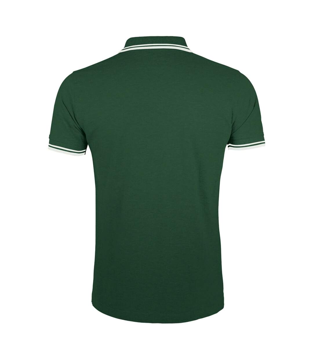 Polo manches courtes pasadena homme vert forêt/blanc SOLS-2