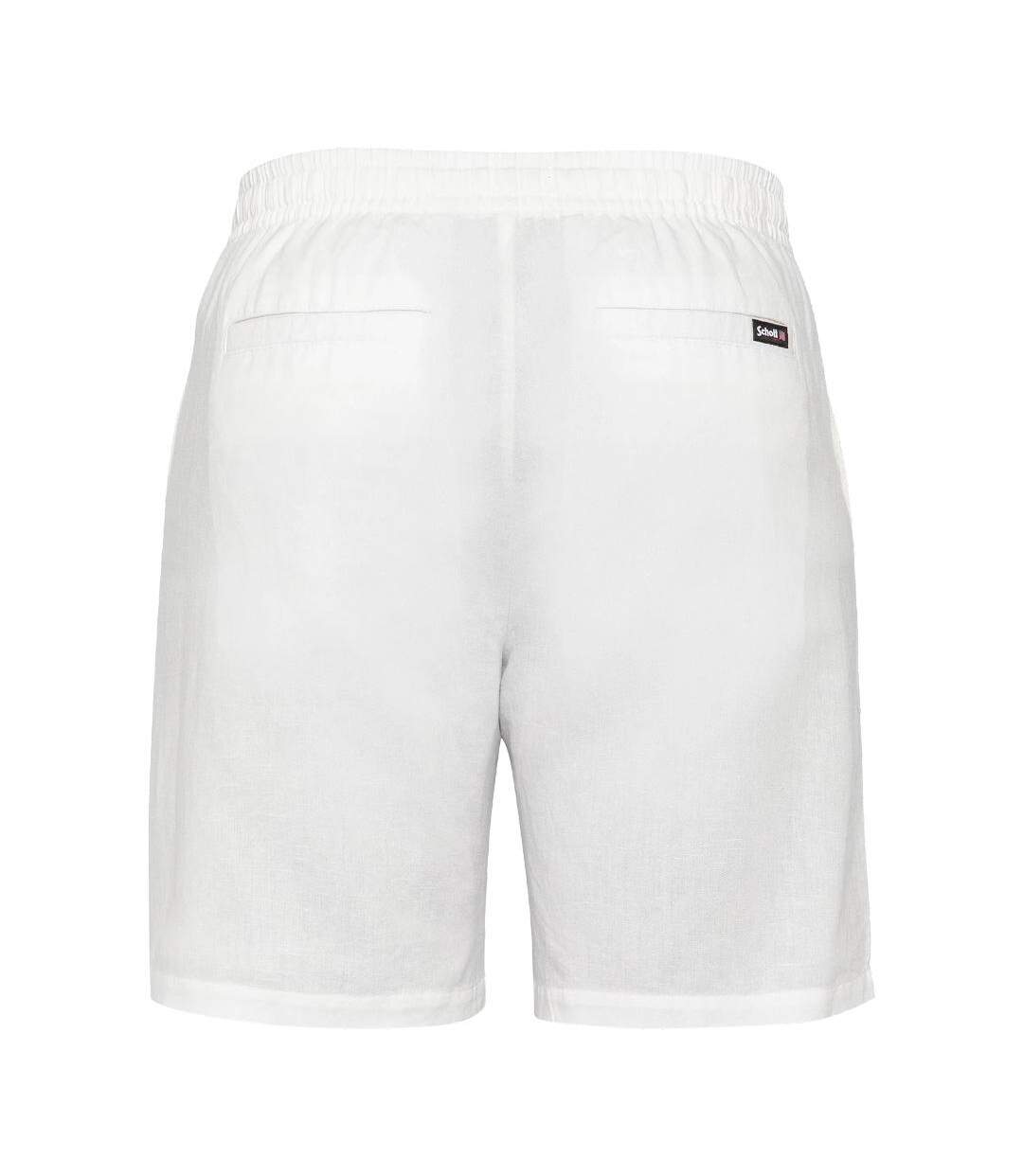 Short blanc homme schott lin shine-2