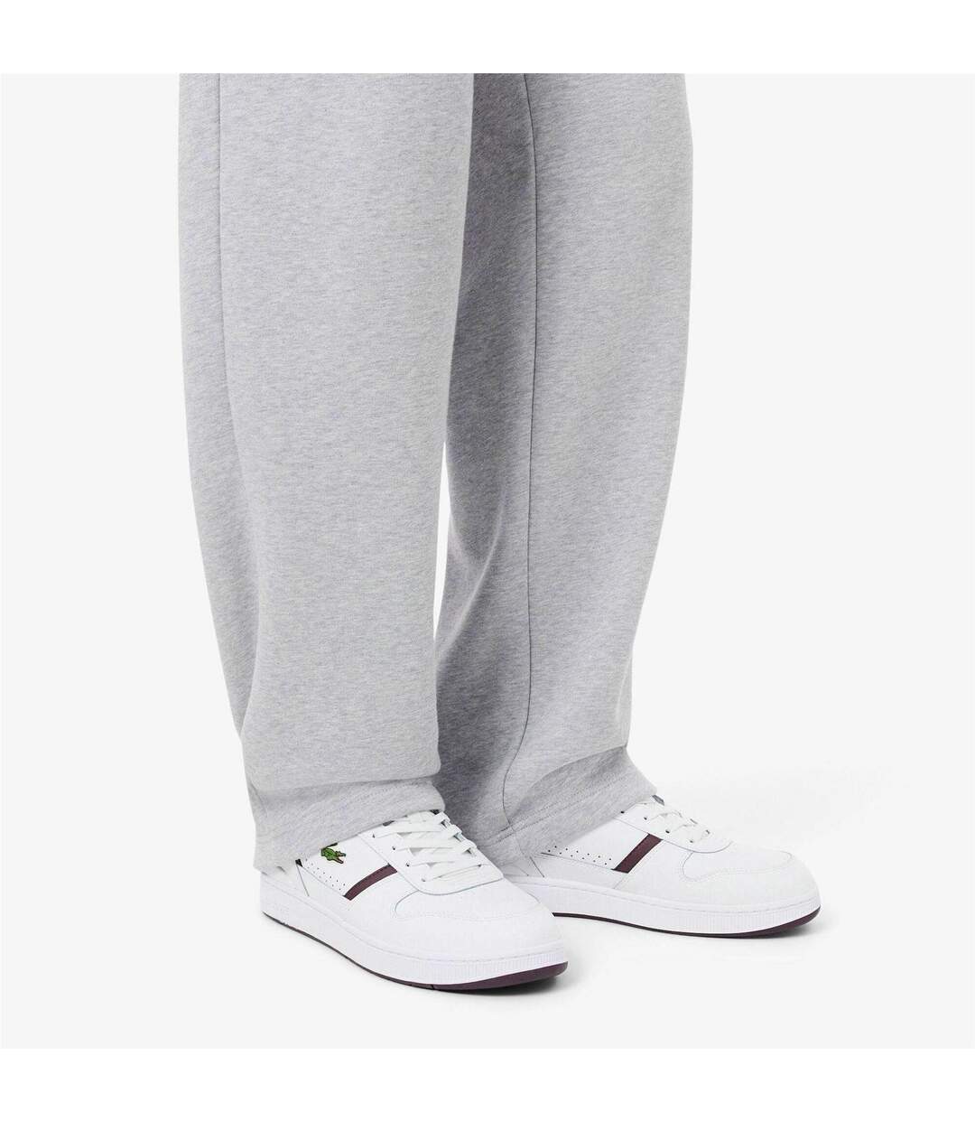 Baskets T-clip Homme Blanc Marron Lacoste-2