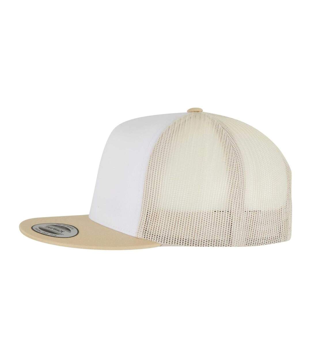 Casquette Trucker Motif/style Uni Classic Adulte Jaune Or Blanc Beige Flexfit-3