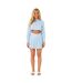 Chemise Manches Longues Motif/style À Rayures Femme Bleu Missy Empire-4