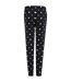 Womens/ladies cuffed lounge pants navy/white Skinni Fit-2