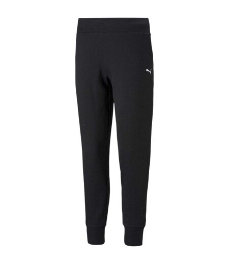 Mens Fleece Plain Joggers  Black Puma