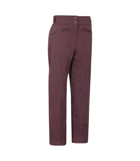 Womens/ladies Isola Ii Recco Ski Trousers Dark Purple Mountain Warehouse