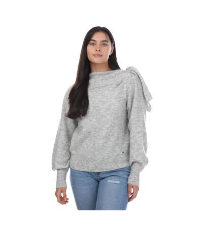 Womens/ladies larbow bow embellished jumper grey Ted Baker