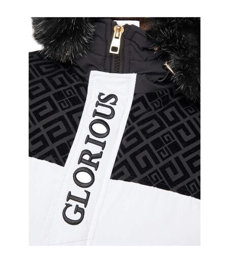 Mens Larano 2.0 Short Bomber Jacket White Glorious Gangsta