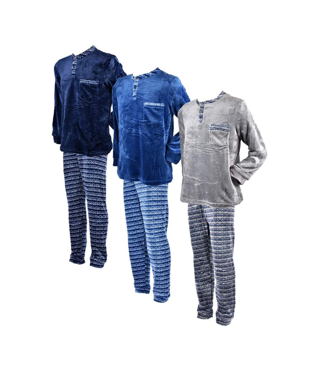 Pyjama Homme POLAIRE ECO 2545 GRIS-4