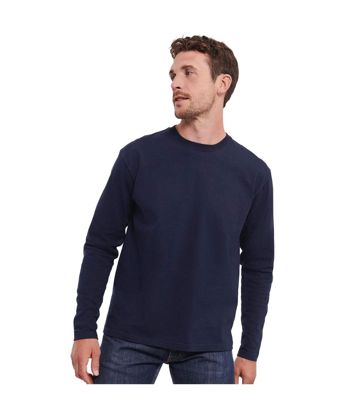 Russell Mens Classic Long-Sleeved T-Shirt (French Navy)