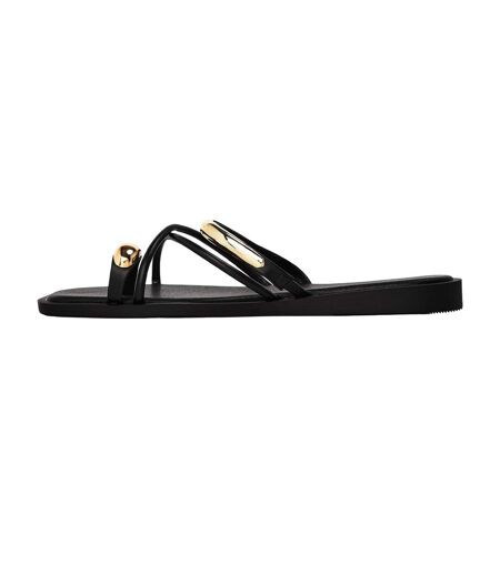 Sandales Vacances Motif/style Lanières Femme Noir Where´s That From