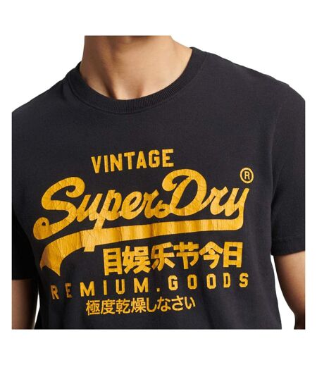 T-shirt Noir Homme Superdry Vintage Heritage