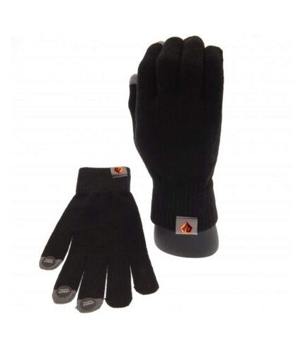Watford FC Adults Unisex Knitted Touch Screen Gloves (Black) - UTSG18077