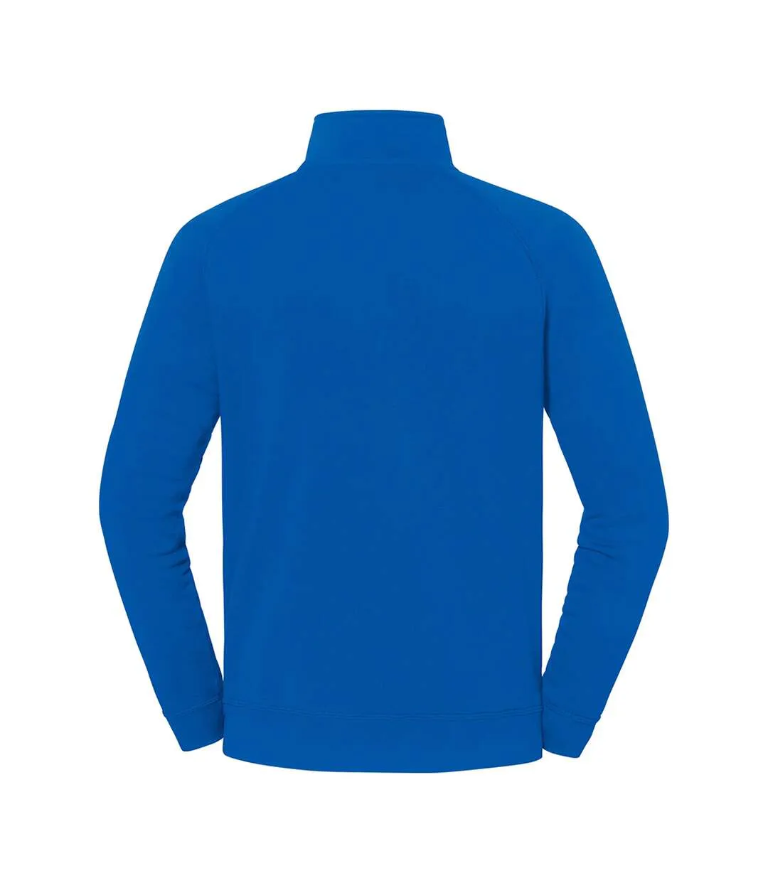 Sweat Uni À Col Montant Zippé Iconic Premium Homme Bleu Roi Fruit Of The Loom-3