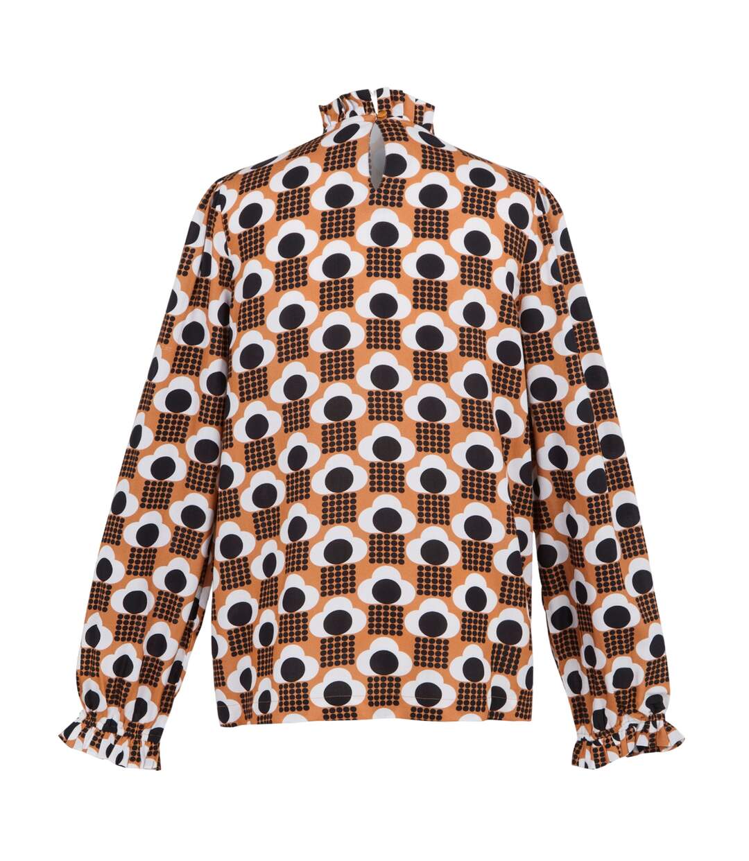 Womens/ladies Orla Kiely Rain Cloud Winter Blouse Tan Regatta-3