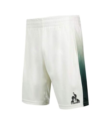 Short de sport ecru/vert homme le coq sportif tennis pro 24