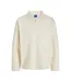 Mens Split Neck Relaxed Fit Sweatshirt Antique White Jack And Jones-1